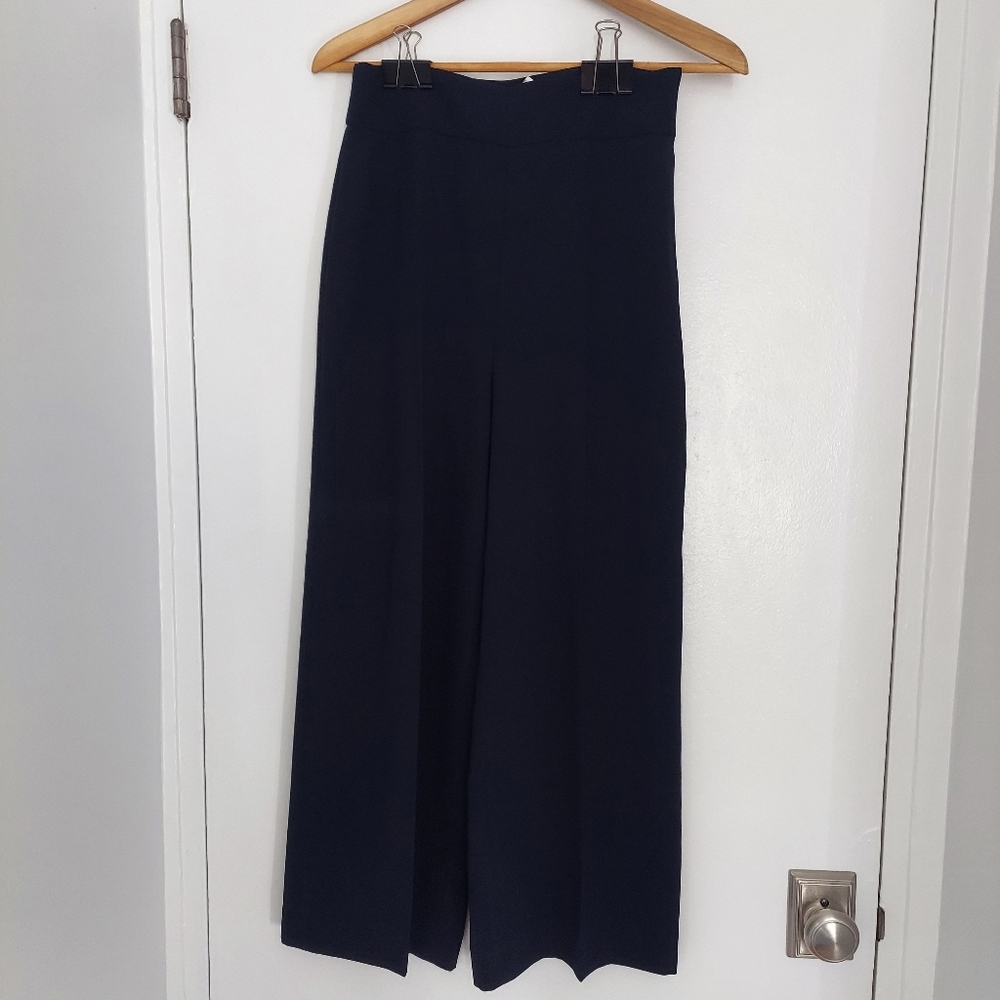 Women's Wide-Leg Navy Pants